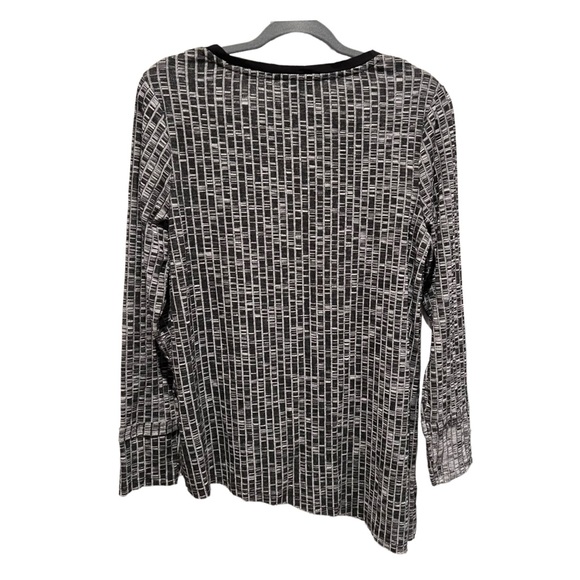 NWOT Simply Vera Vera Wang Asymmetrical Black and White Women's Top Size Large - Picture 2 of 6